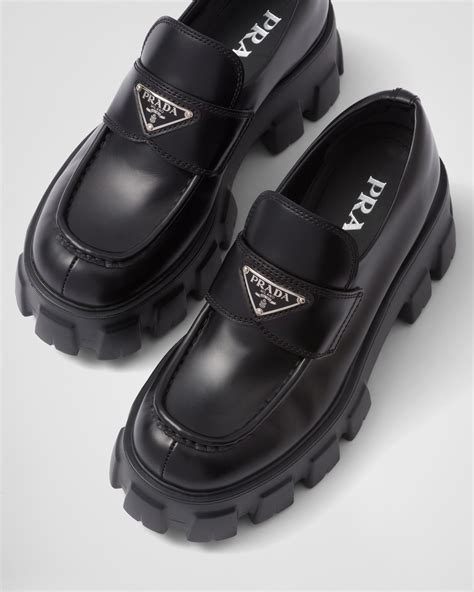 prada lofaers|Prada monolith loafers women's.